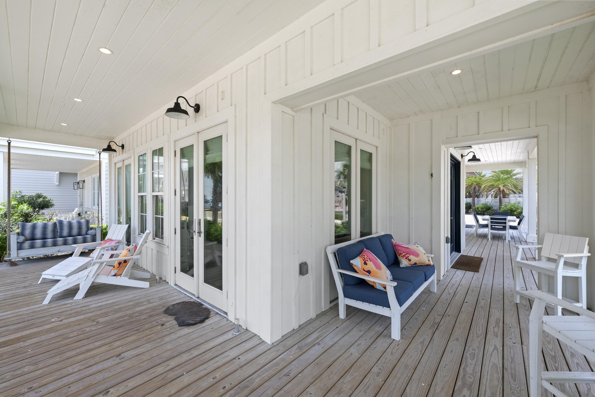 Wrap around porch with views of pool