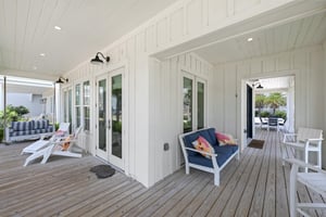 Wrap around porch with views of pool
