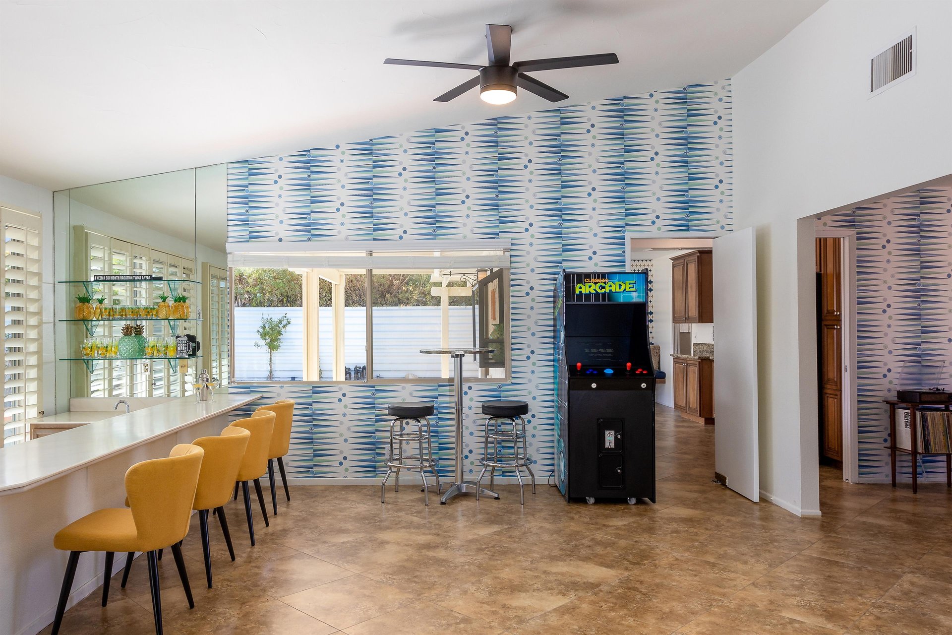 Feel like a kid again playing on the arcade machine