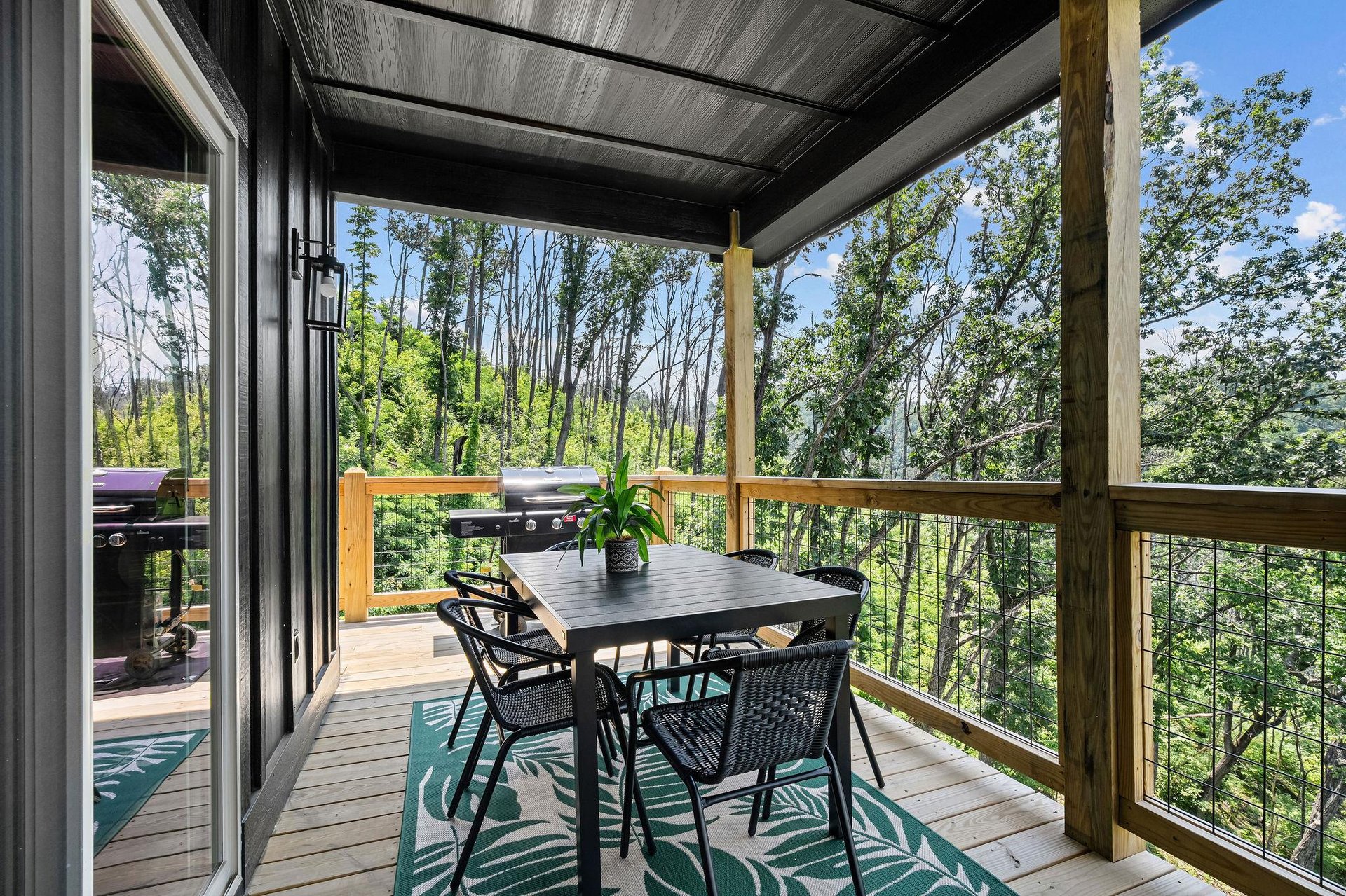 Outdoor dining table and chairs