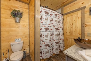 Bathroom with a shower at Everlys Splash, a 4 bedroom cabin rental located in Pigeon Forge
