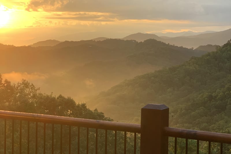 Sunset at Black Bears  Biscuits Lodge