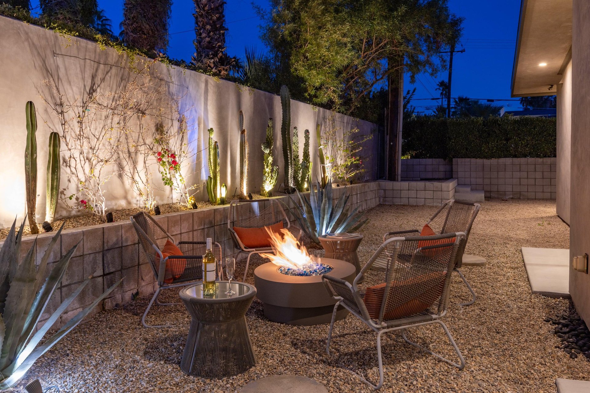 Two fire pits