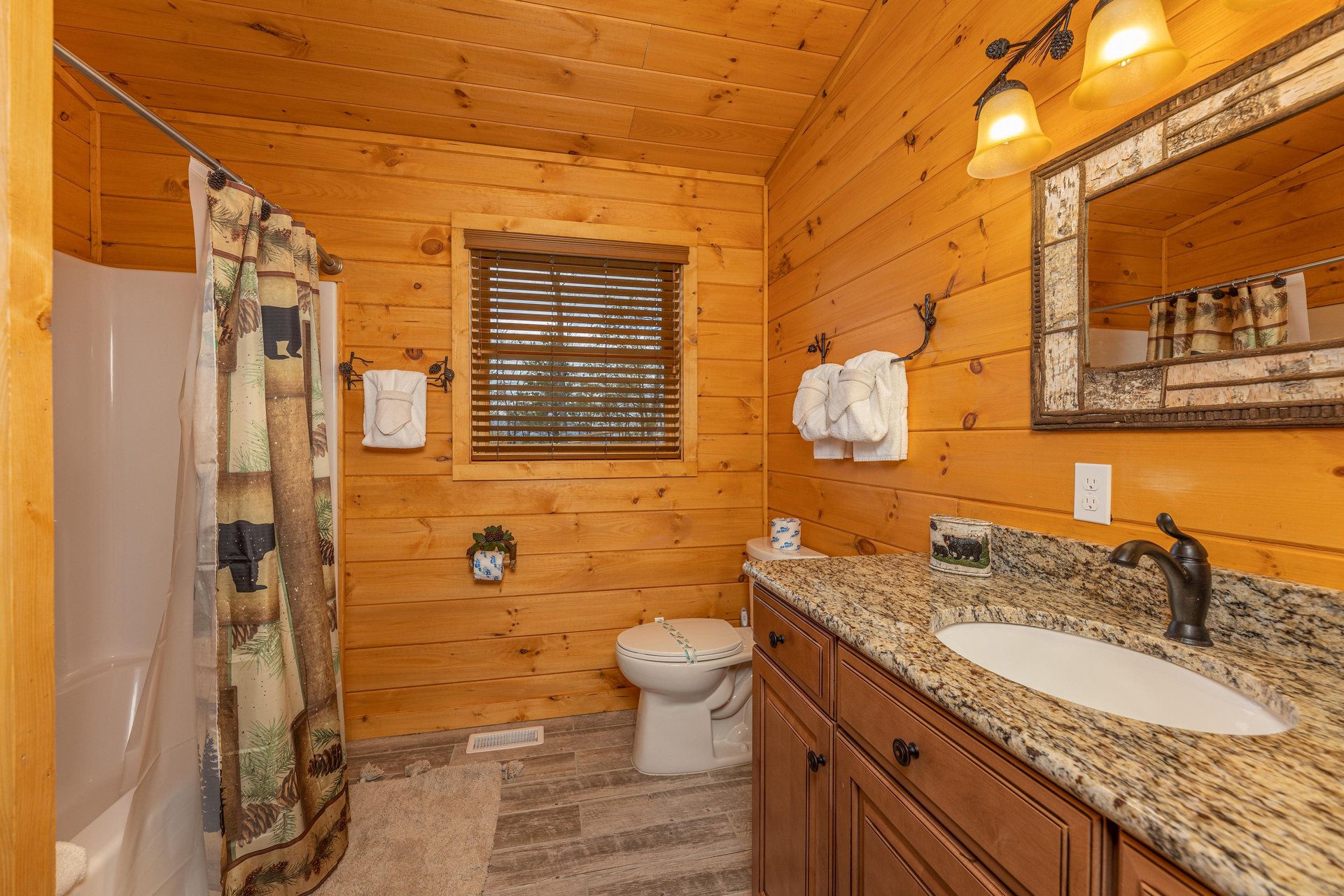 Bathroom with a shower at Js Hideaway, a 4 bedroom cabin rental located in Pigeon Forge