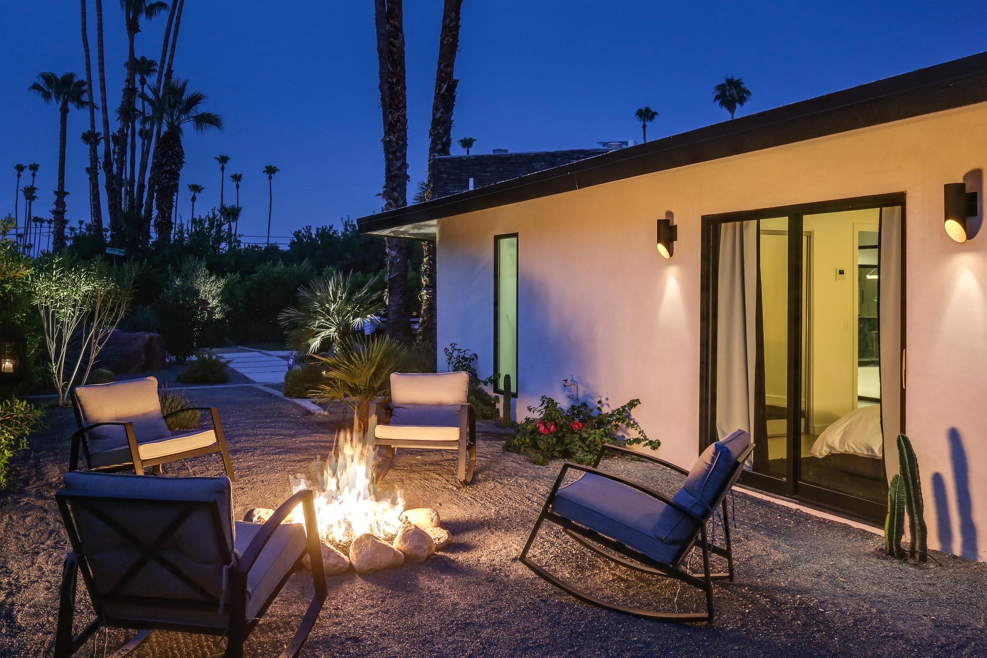 Sit around the fire pit