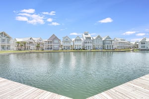 Sunset Cabana Across the Lake