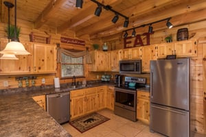 Kitchen with stainless appliances