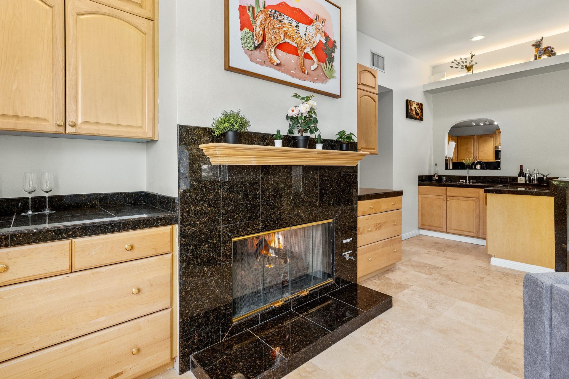 Gorgeous fireplace