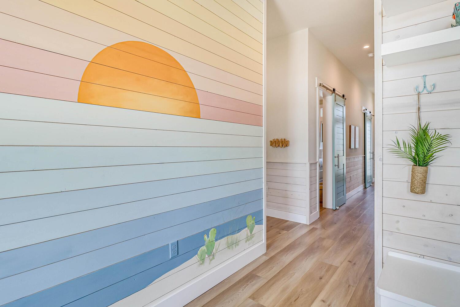 Foyer with Custom Mural