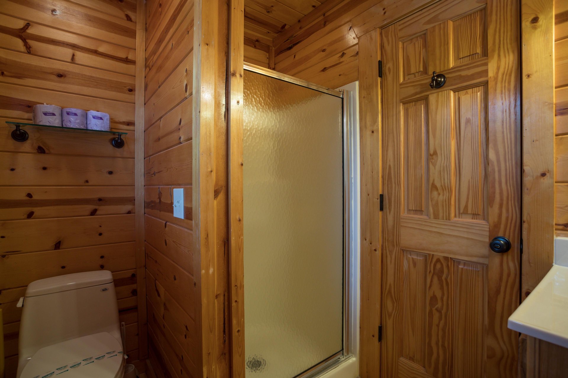 Bathroom with a shower at Majestic Views, a 3 bedroom cabin rental located in Pigeon Forge
