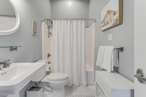 Shared Bathroom Servicing Bunk and Queen Bedroom, 2nd Floor