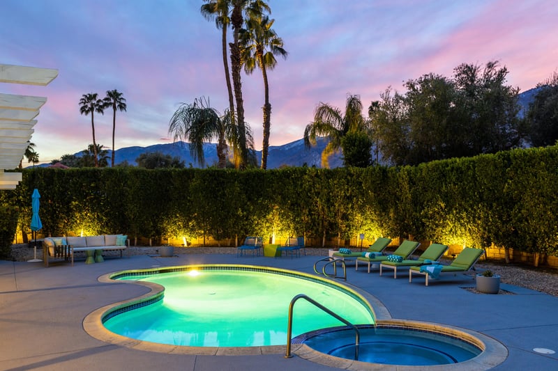 Enjoy a cocktail while relaxing poolside