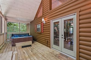 Upper Level Deck with Hot Tub