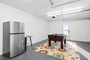 Challenge your friends or family to a friendly match at this billiards table, complete with a mini fridge to keep your drinks cold and refreshing during game time.