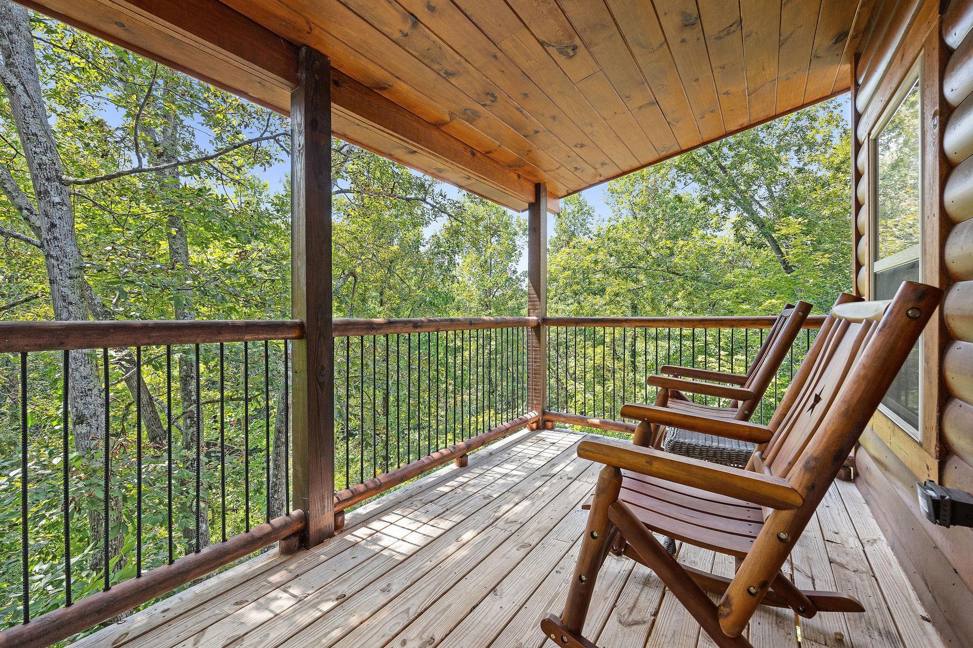 balcony on upper level