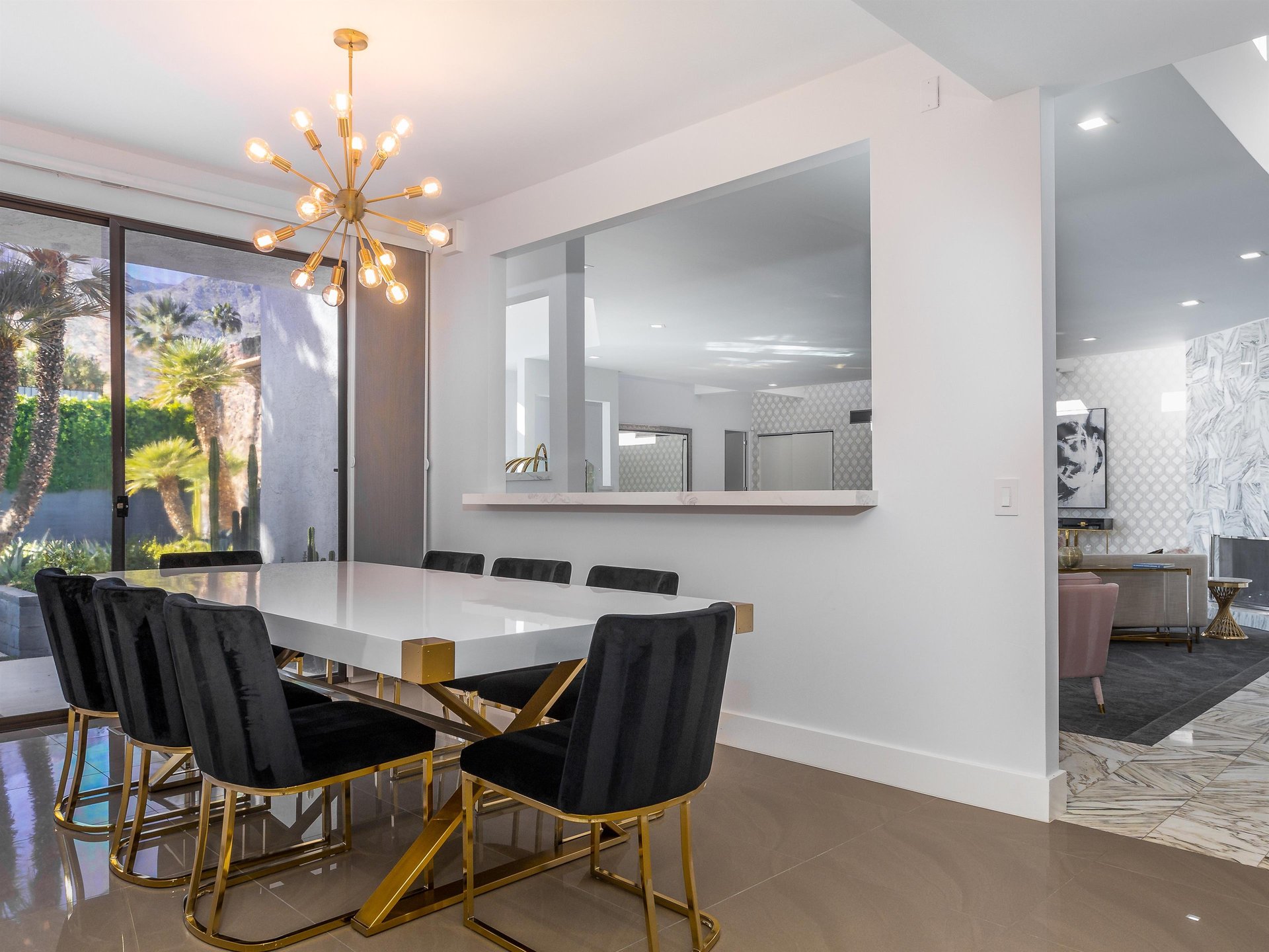 Bright dining area