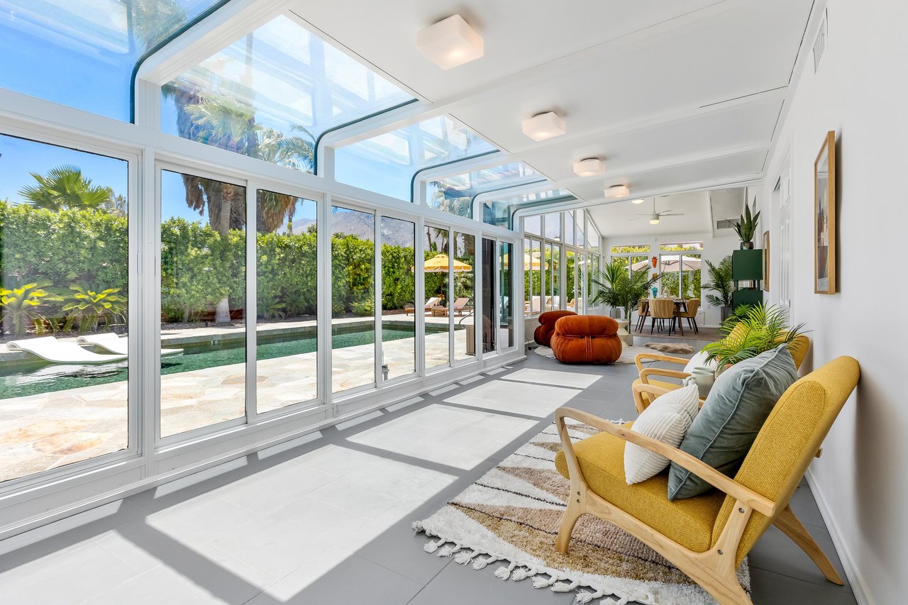 Huge panes of glass let the natural light in