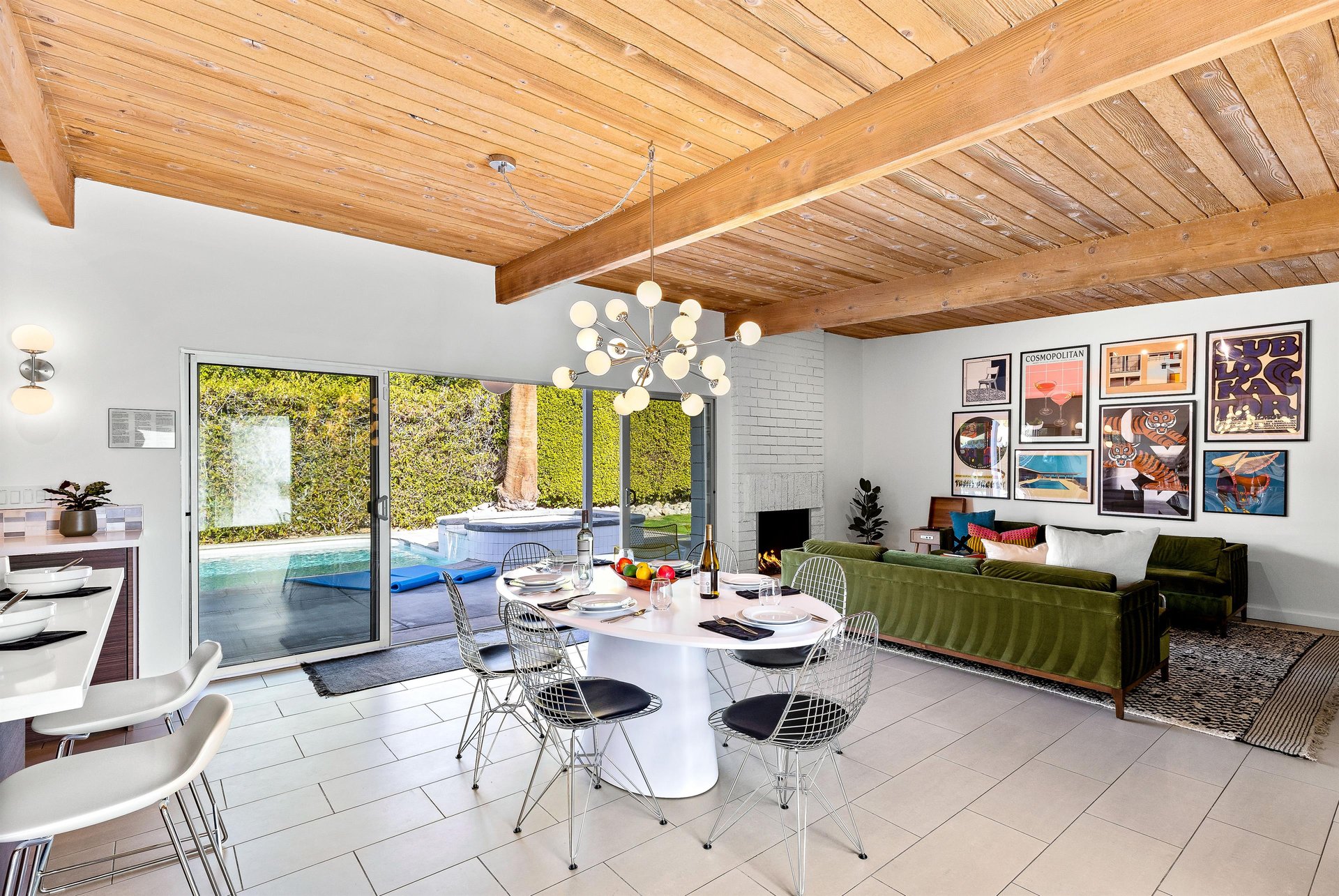Open dining room