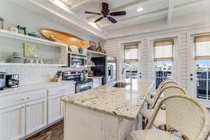 Large Kitchen With Stainless Steel Appliances