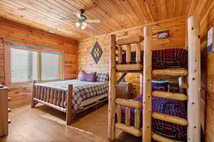 King Bed at Mountain Mama, a 3 bedroom cabin rental located in pigeon forge