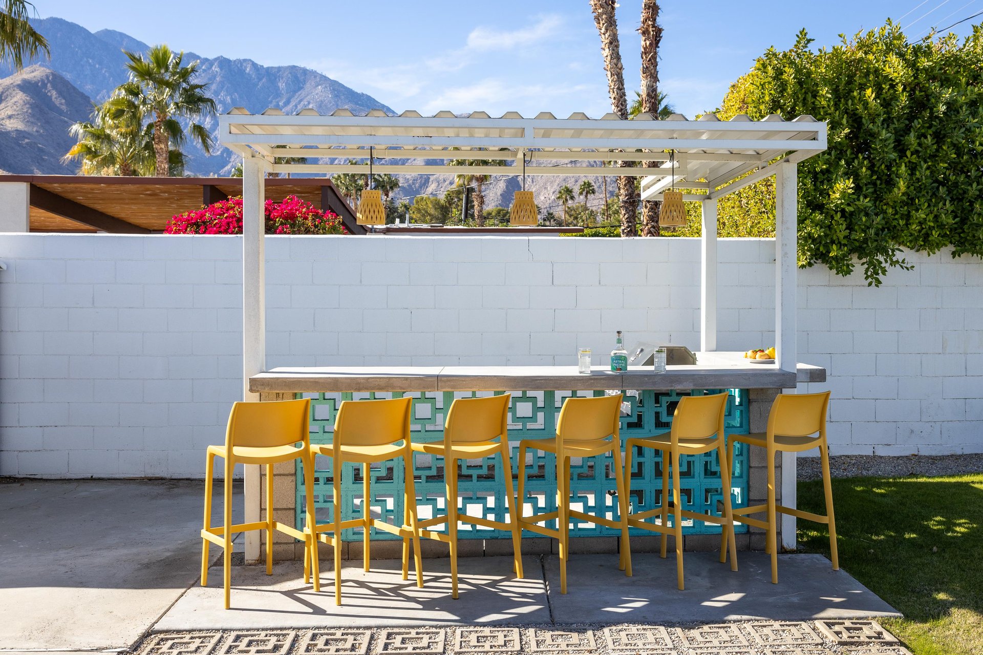 Outdoor bar with room for six