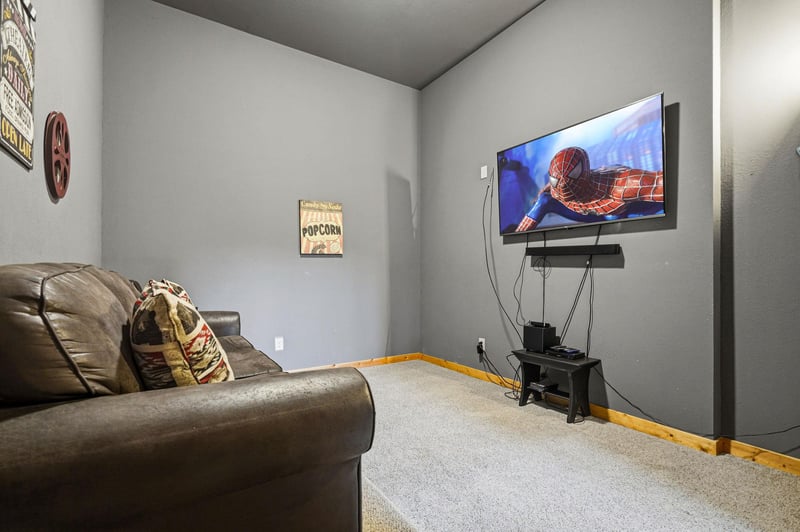 Your private movie den awaits—sink into plush seating, cue up your favorites on the big screen, and enjoy cozy entertainment nights with loved ones.