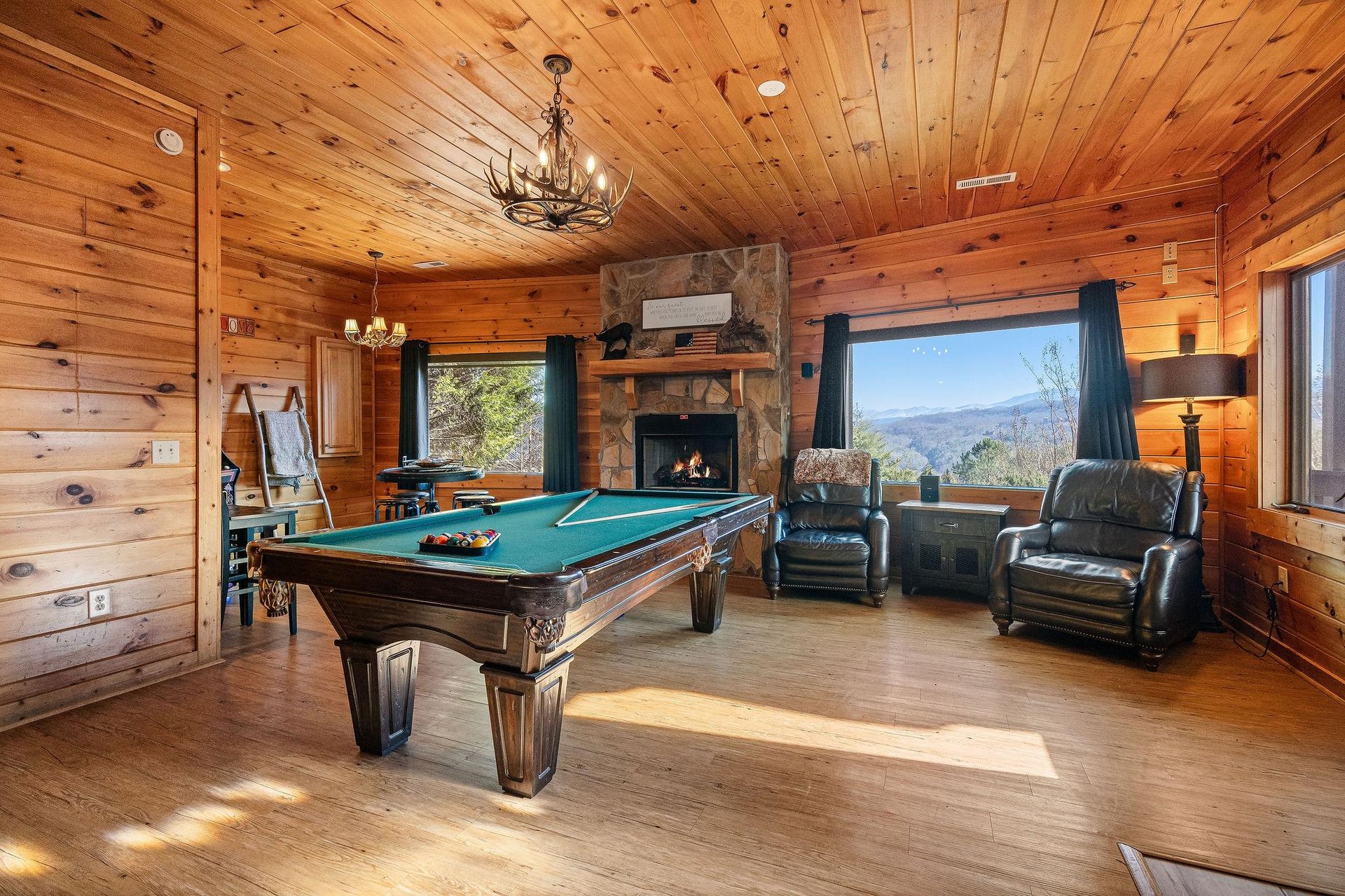 Pool Table by mountain view at Mountain Mama