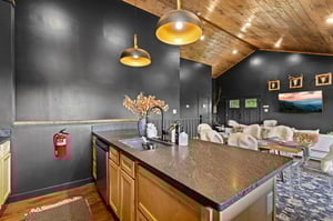 bar with built in sink and dishwasher