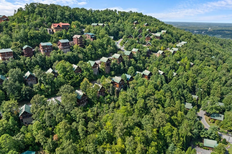 aerial view around Bear Sunrise