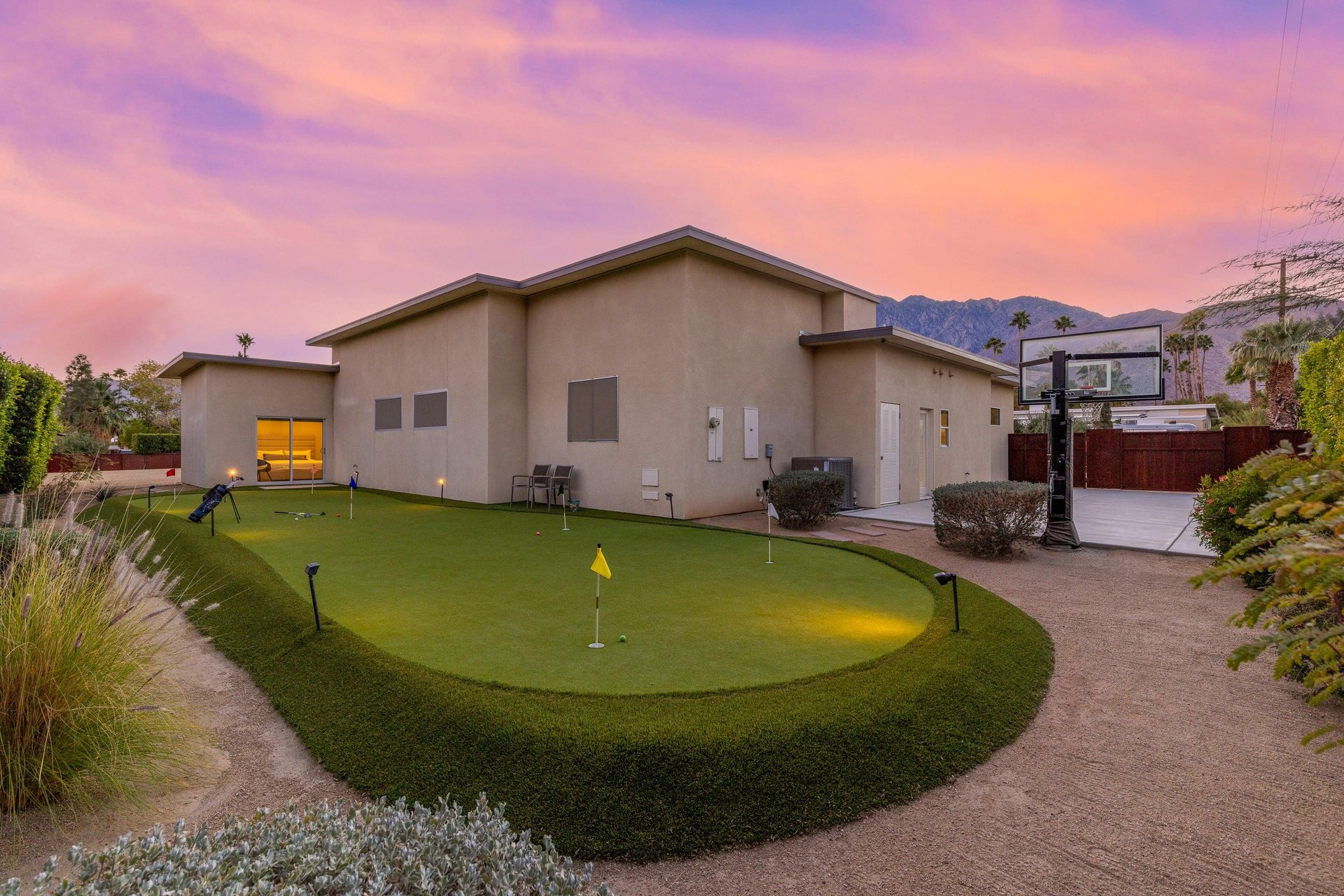 Incredible lighting and landscaping throughout
