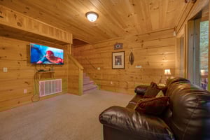 Flat screen at Lazy Bear Lodge