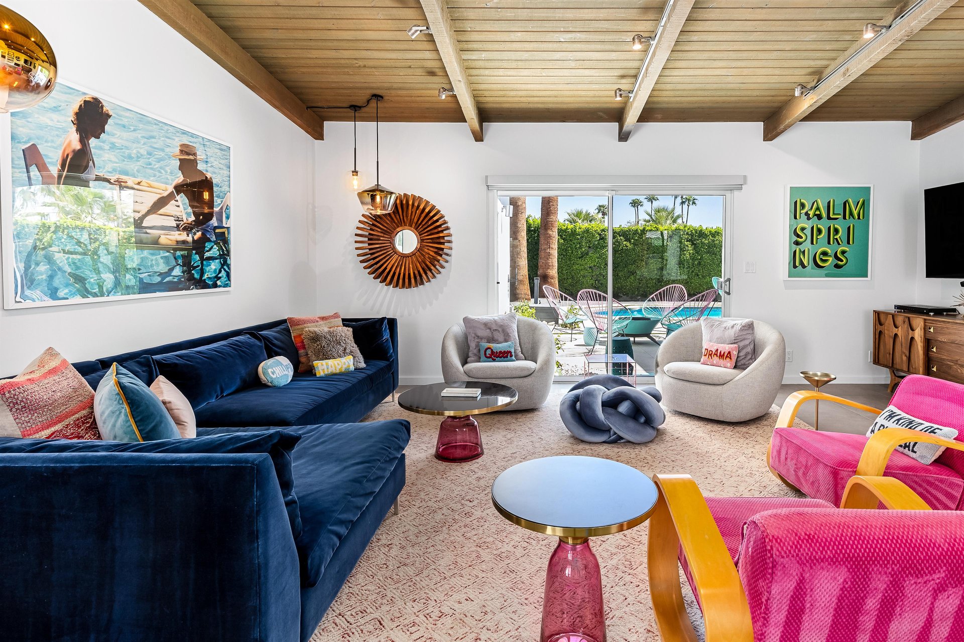 Cozy Navy Blue Couch