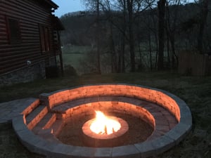 Fire pit at night