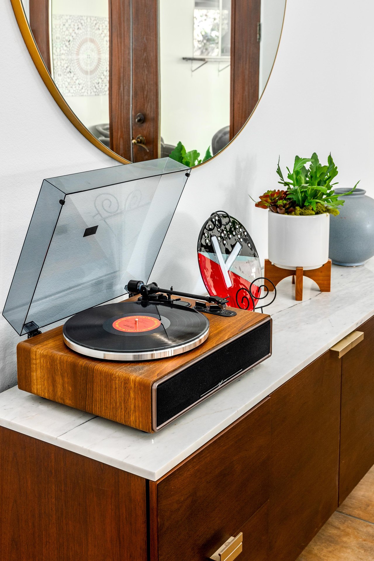 A record player