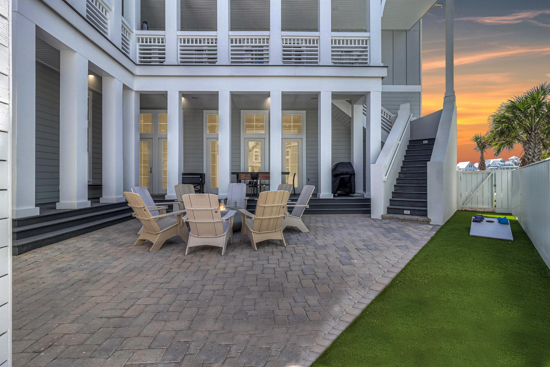 Fire Lounge  Corn Hole at Sunset, 1st Floor