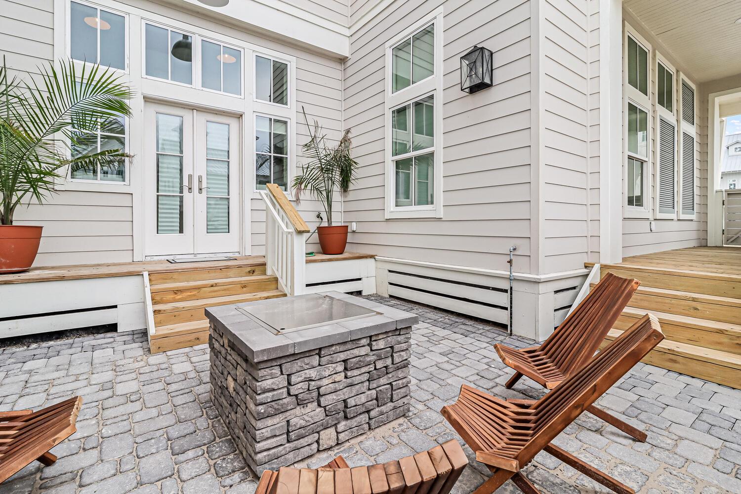 Private Outdoor Seating with Fire Pit