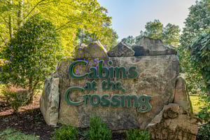 Cabins at the Crossing rock display