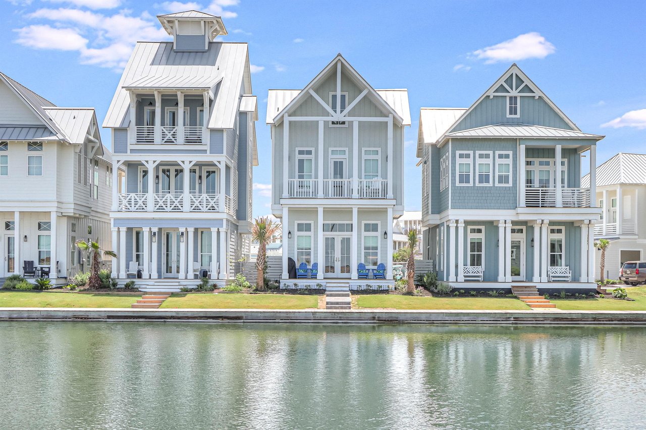 Sunset Cabana Across the Lake
