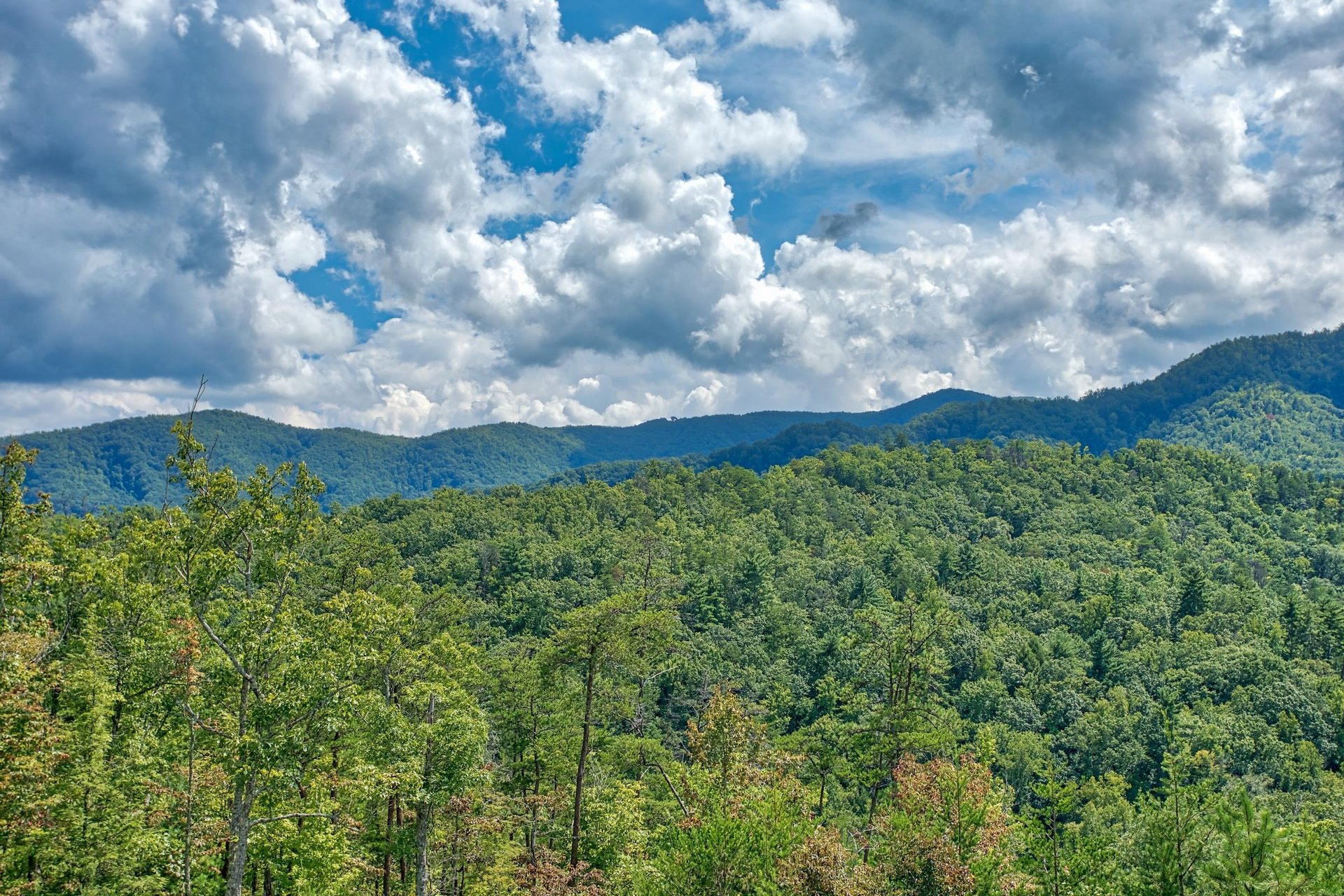 Mountain views at Four Seasons Lodge, a 3bedroom cabin rental located in Pigeon Forge
