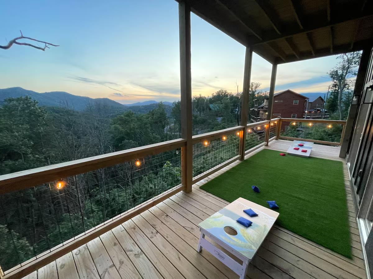 Outdoor corn hole game