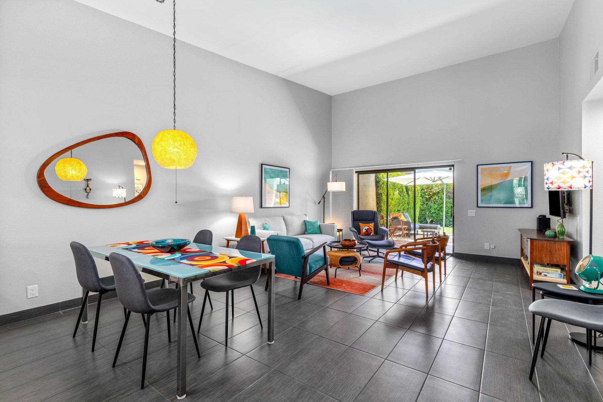 View of the dining area next to the living room.