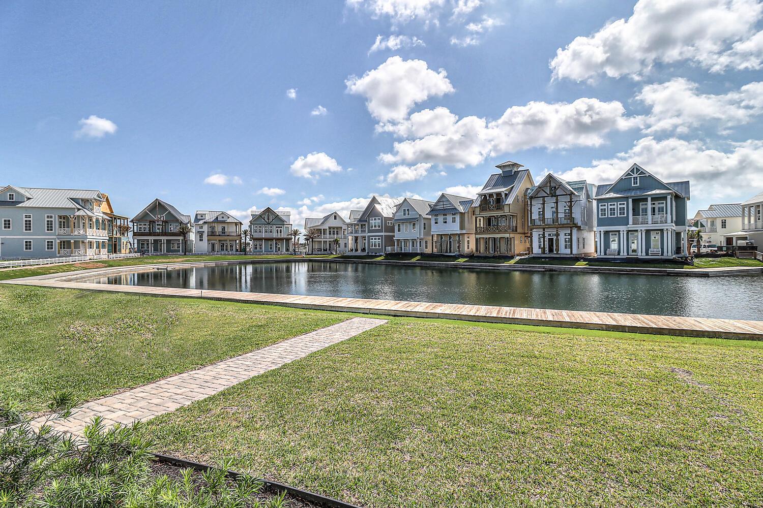 Backyard With Community Lake Boardwalk Access