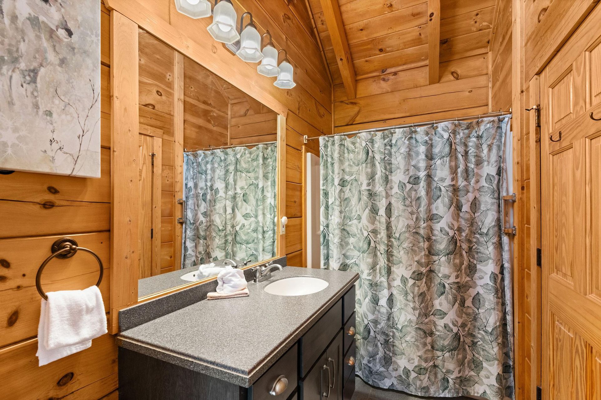 Full bathroom with single vanity sink