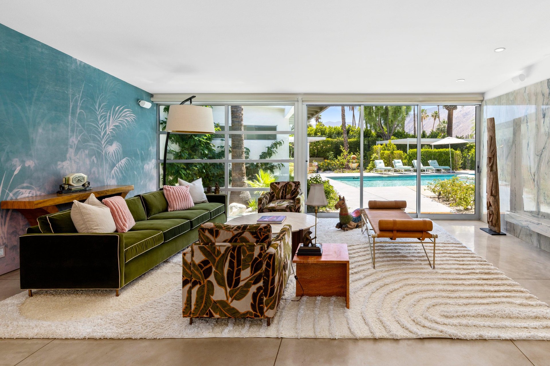 Sliding doors open to bring the outdoors, in.