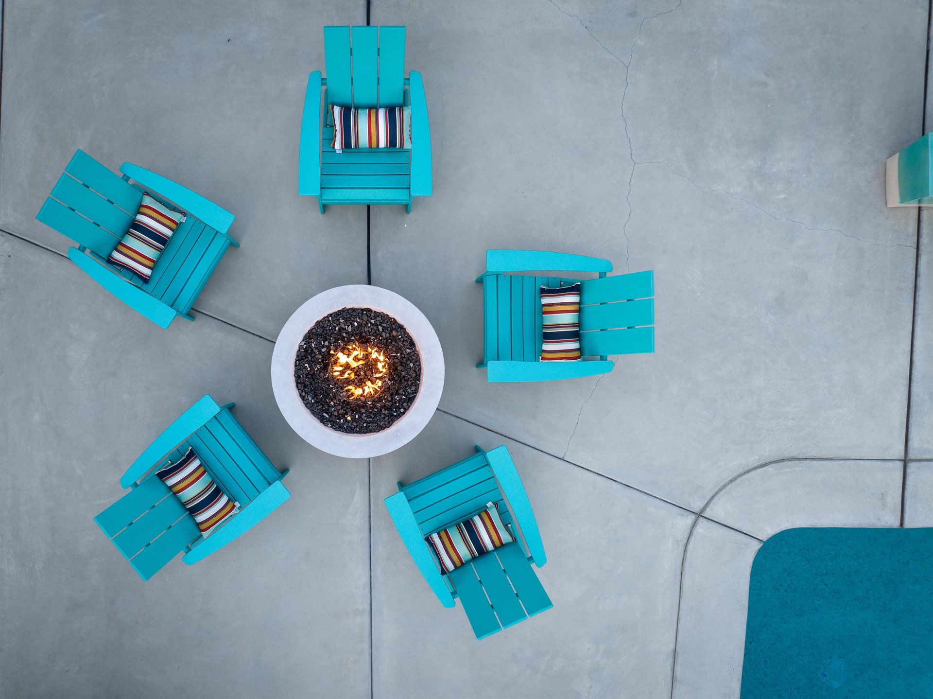 Lounge Chairs Around The Firepit