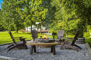 Gather around the fire pit under a canopy of trees, where warm summer evenings are made for roasting marshmallows and sharing stories with loved ones.