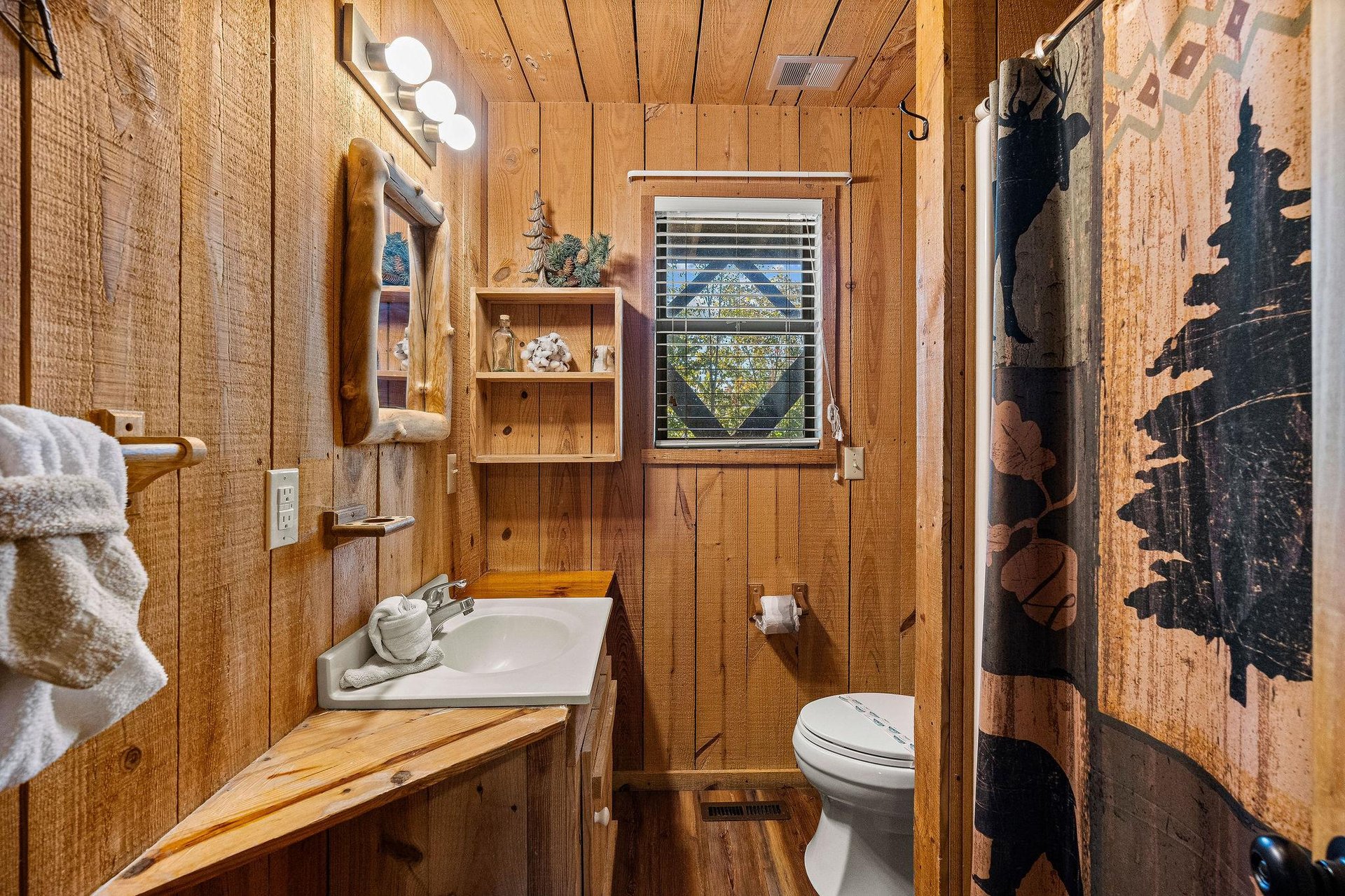 Full bathroom with single vanity sink