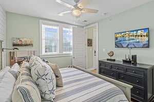 King Bedroom With Roku Smart TV