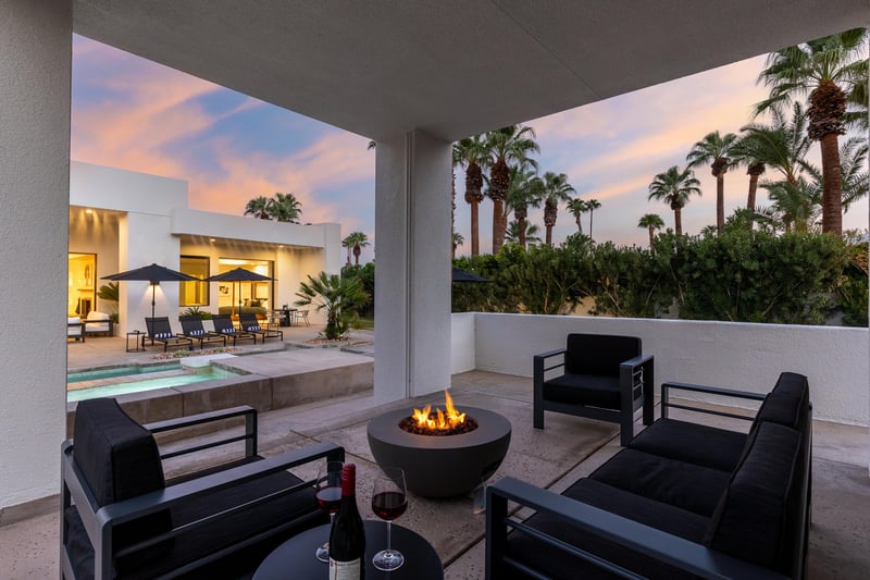 Watch the sunset from around the firepit