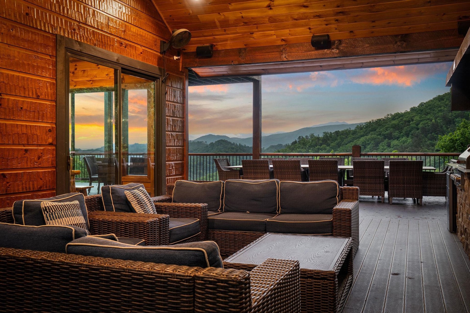 Outdoor seating with view